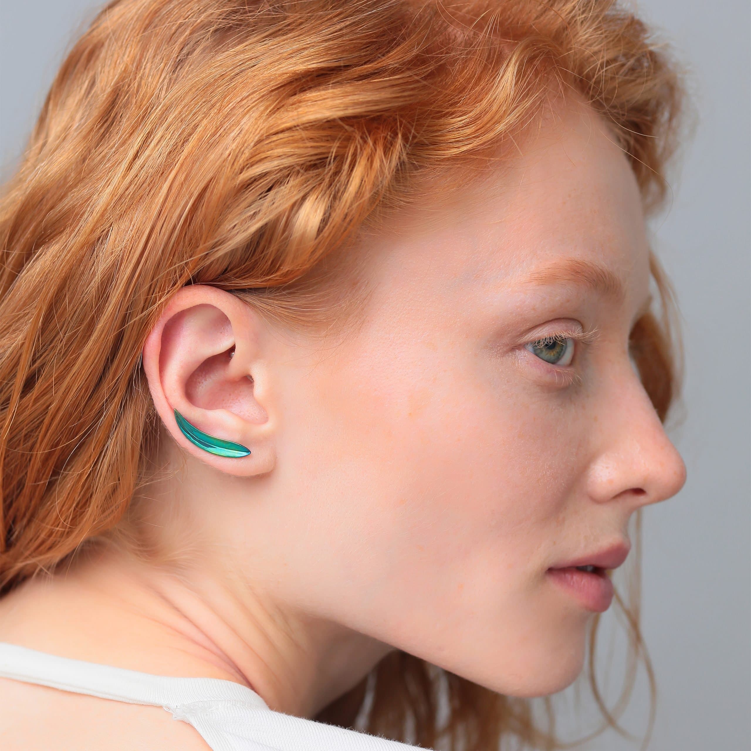 A blade grass Earrings view 2